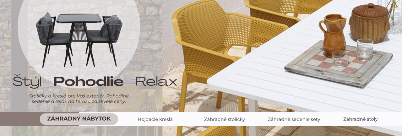 Stoličky a kreslá pre chvíle pohody na terase v reštaurácii aj doma.