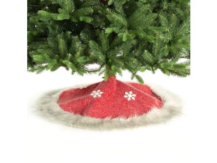 Červený koberec pod vianočný stromček, ø 100 cm - balsyn.sk