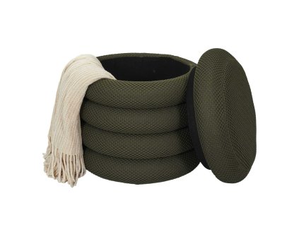Taburetka s úložným priestorom KAME Khaki - balsyn.sk