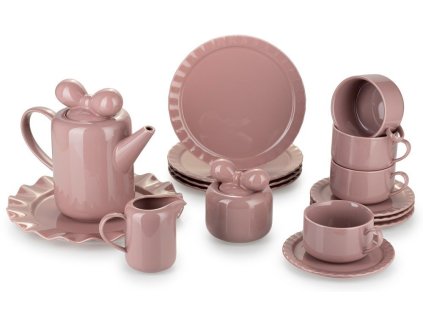 Čajová a kávová súprava Sofia Pink, 12 dielov - balsyn.sk