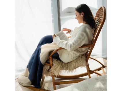 Deka PLED 4 130x170 cm béžová/tmavomodrá - balsyn.sk