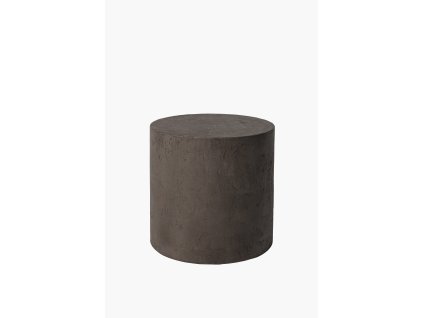 Odkladací a nočný stolík mikrobetón tmavošedý Ø 41 cm - balsyn.sk