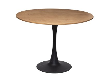 Okrúhly stôl ELIAS 100 cm, Dub a podnož čierna - balsyn.sk
