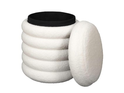 Taburetka s úložným priestorom BLOOM biela - balsyn.sk