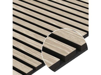 Dýhovaný akustický panel Dub bielený - balsyn.sk