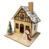 Vianočné drevené domčeky s LED osvetlením - balsyn.sk