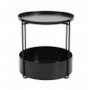 Okrúhly stolík Toulouse čierny - balsyn.sk