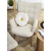 Kreslo s taburetkou GRELLA Cream - balsyn.sk