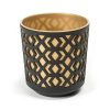 Dekoratívny kvetináč ETNIC čierno-zlatý 14x15 cm - balsyn.sk