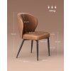 Čalúnená jedálenská stolička EKHO hnedá - balsyn.sk