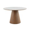 Okrúhly stôl RILEY 120 cm Orech / Mramor - balsyn.sk