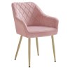 Ružová velúrová jedálenská stolička - balsyn.sk