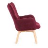 Kreslo s taburetkou GRELLA Bordová - balsyn.sk