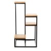 Stojan na kvety s 4 policami 40x79 cm – kov a dub dekor - balsyn.sk