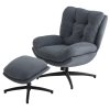 Kreslo s taburetkou Royal grafit - balsyn.sk