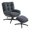 Kreslo s taburetkou Royal grafit - balsyn.sk