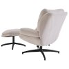 Kreslo s taburetkou Royal béžové - balsyn.sk