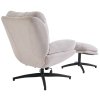 Kreslo s taburetkou Royal béžové - balsyn.sk