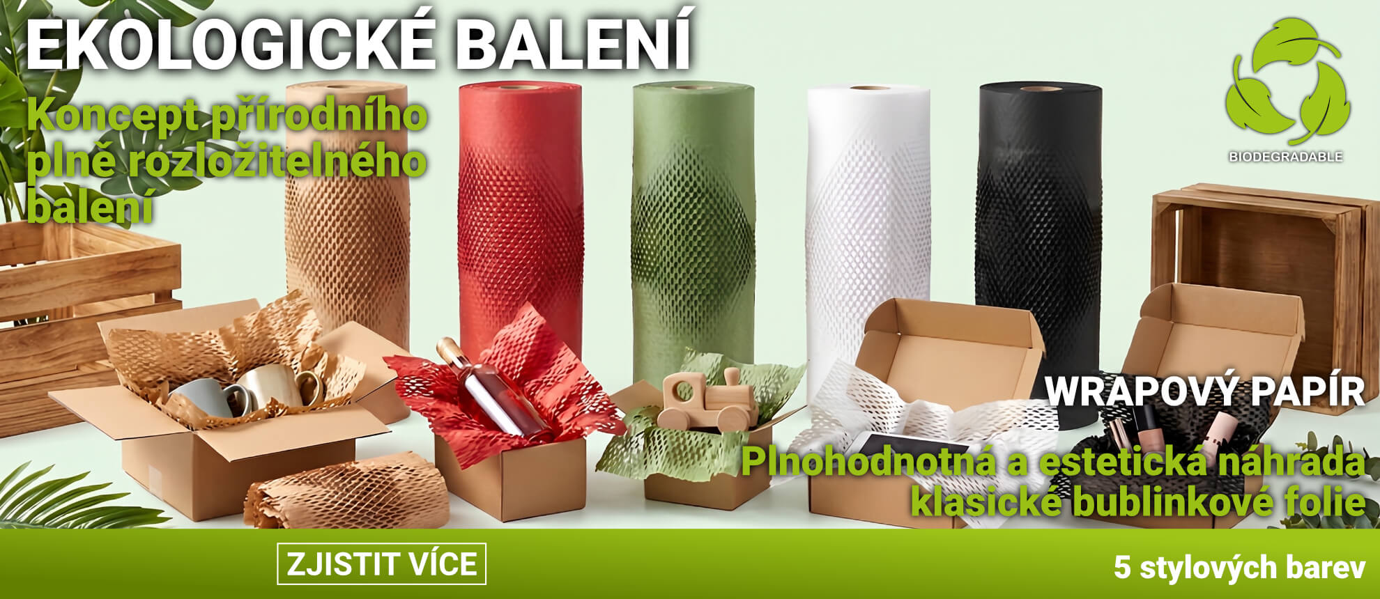 Wrapový papír barevný