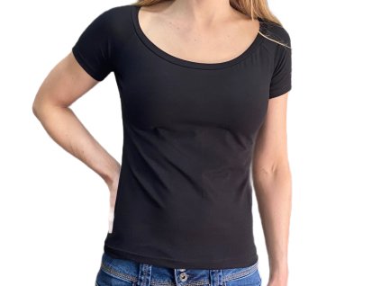 Dámské tričko černé krátký rukáv