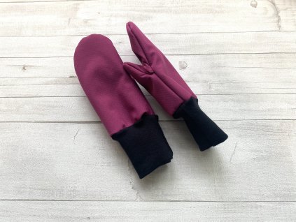 Softshellové rukavice s beránkem Ostružinové ZIMNÍ