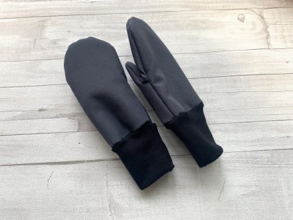 Softshellové rukavice s beránkem Šedé ZIMNÍ