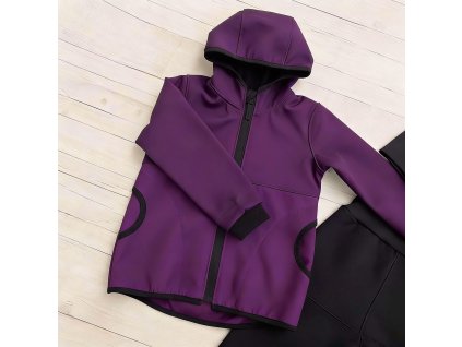 Softshellová bunda s fleecem fialová
