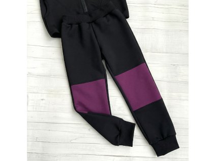Softshell kalhoty černá/fialová