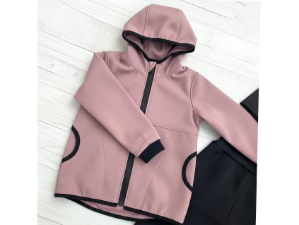 Softshellová bunda s fleecem starorůžová