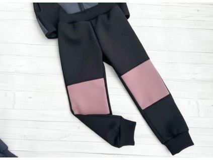 Softshell kalhoty černá/starorůž.