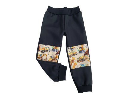 Softshell kalhoty Bagříky černá  jarní