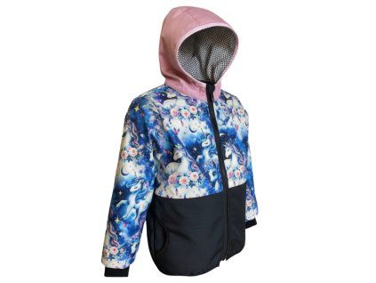 Softshellová bunda jarní Jednorožci