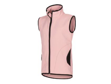 Softshellová vesta s fleecem starorůžová