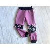 Softshell kalhoty Růžičky fleece 140/146