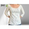 Dámské tričko lístky BIO 3/4 rukáv