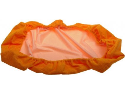 Nepropustné prostěradlo 70x140cm oranžové froté - doprodej