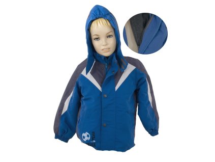 Bunda 3 v 1 s vnitřní odepína fleece vložkou a kapucí  1212 velikost 122 - VÝPRODEJ