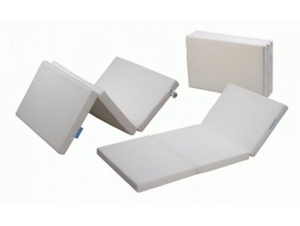 Skládací matrace na cvičení a do postýlky 120x60x5 cm bílá