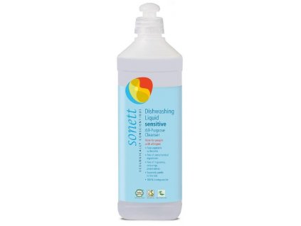 Tekutý prostředek na nádobí a universální čistič sensitive 500 ml