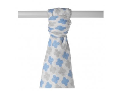 Bambusová osuška 90x100cm Scandinavian Baby Blue Cross