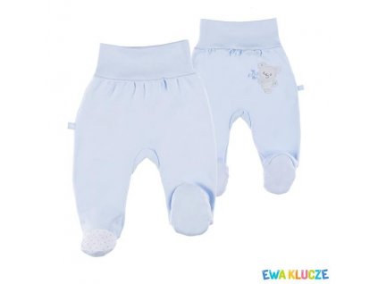 Bavlněné polodupačky Newborn modré vel.62