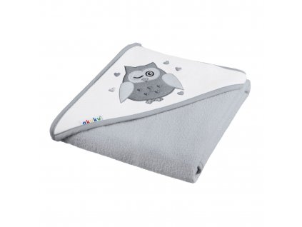 Froté osuška s kapucí 100x100 cm šedá