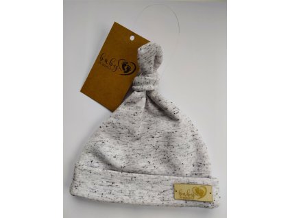 Kojenecká čepice Šmoulinka 0-3m melanž šedá