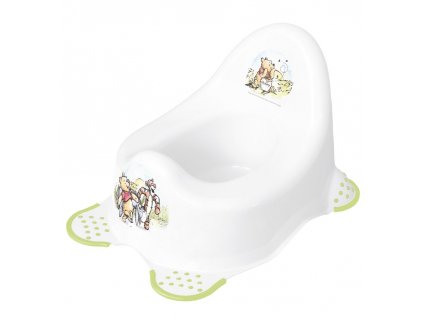 Dětský nočník bez melodie Medvídek Pú bílo-zelený