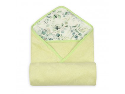 Osuška s kapucí bambusová 100x100 cm zelená