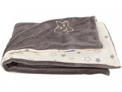 Dětská deka hvězdičky 70x100 cm  Wellsoft bio-bavlna šedá