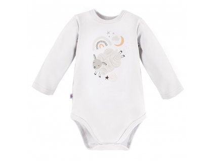 Kojenecké body MELLOW dlouhý rukáv vel. 74 bílá