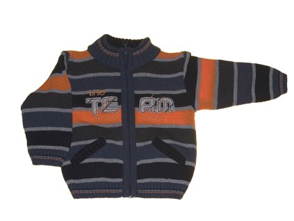 Chlapecký pletený svetr oranžový NM-383 vel.104