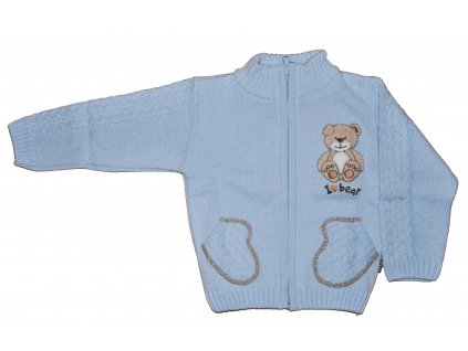 Chlapecký pletený svetr modrý NM-395 vel.98