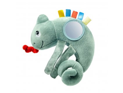 Edukařní hračka s kousátky chameleón CHARLES 17 cm šedá